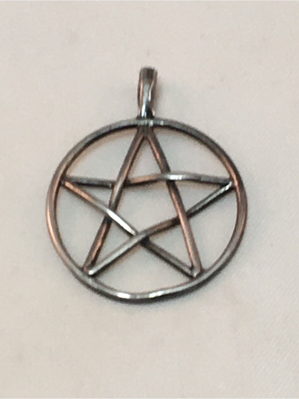 Silver Pentagram Pendant Necklace Charm